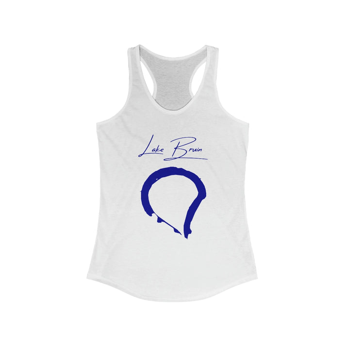 Louisiana  Lake  Bruin  Racerback-Tank  front  position  view  from  front  solid  white.webp