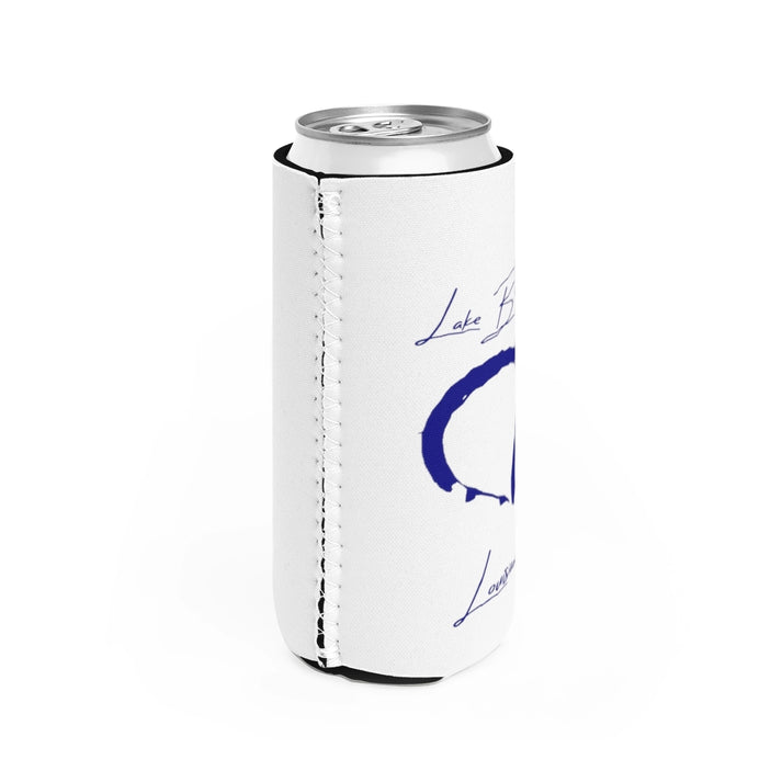 Louisiana  Lake  Bruin  Slim  Can  Koozie  all  position  view  from  right  white.webp