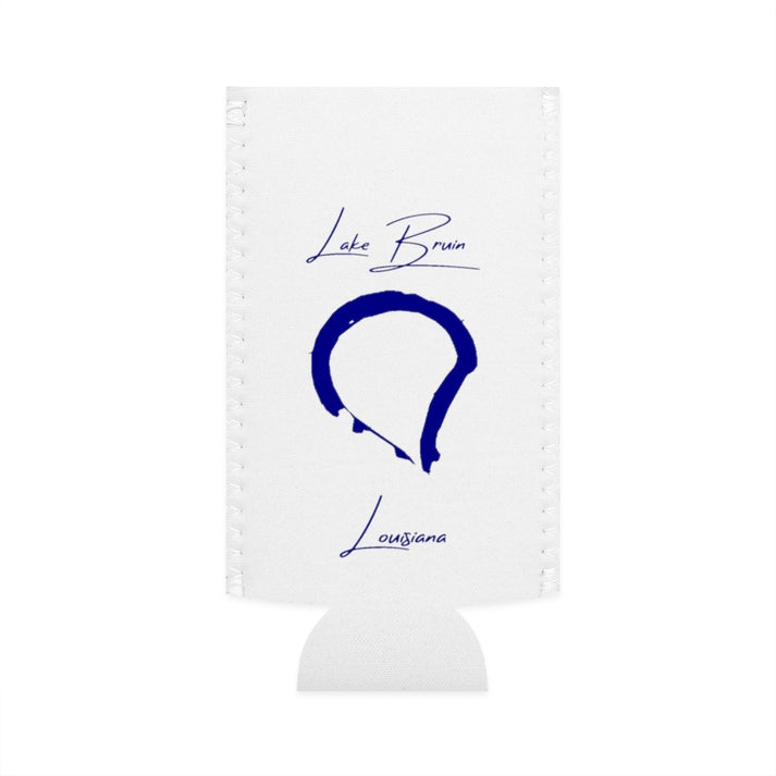 Louisiana  Lake  Bruin  Slim  Can  Koozie  front  position  view  from  flat-front  white.webp