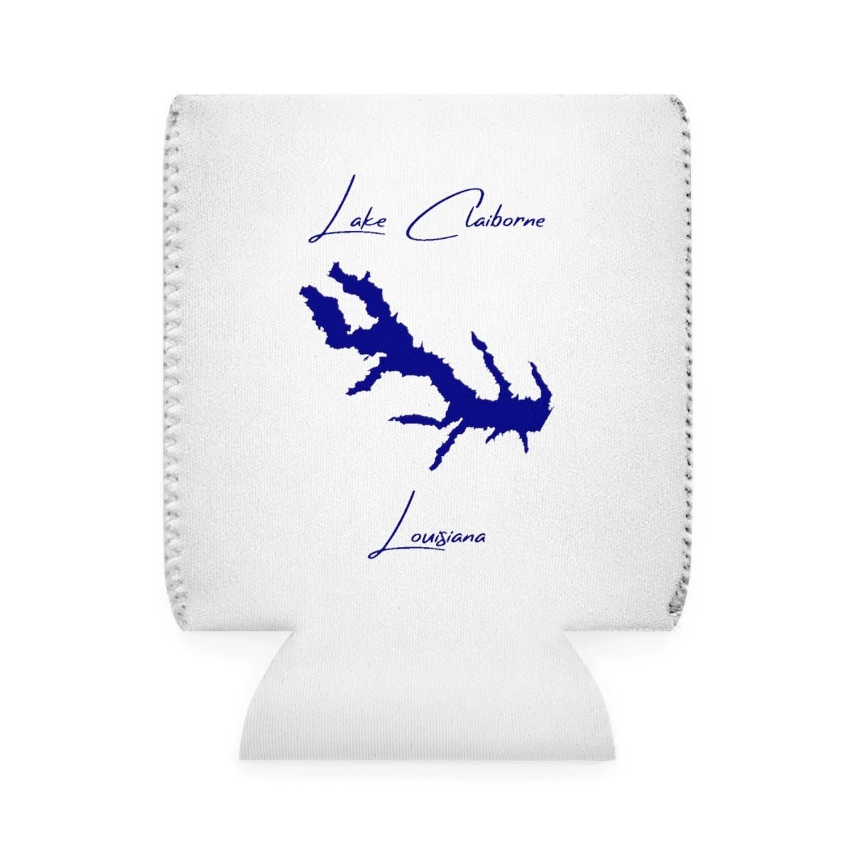 Louisiana  Lake  Claiborne  Can  Koozie  front  position  view  from  front-1  white.webp