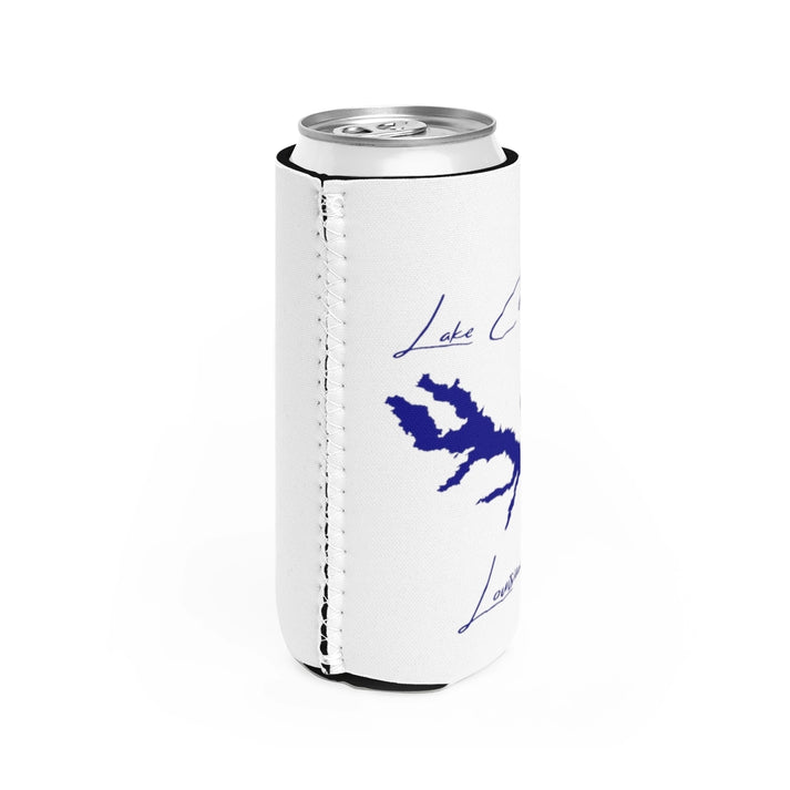 Louisiana  Lake  Claiborne  Slim  Can  Koozie  all  position  view  from  right  white.webp