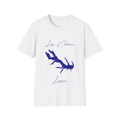 Louisiana  Lake  Claiborne  T-shirt  front  position  view  from  front  white.webp