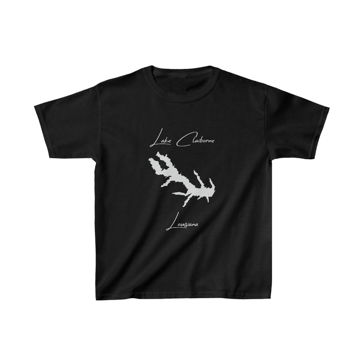 Louisiana  Lake  Claiborne  Youth  T-shirt  front  position  view  from  front  black.webp