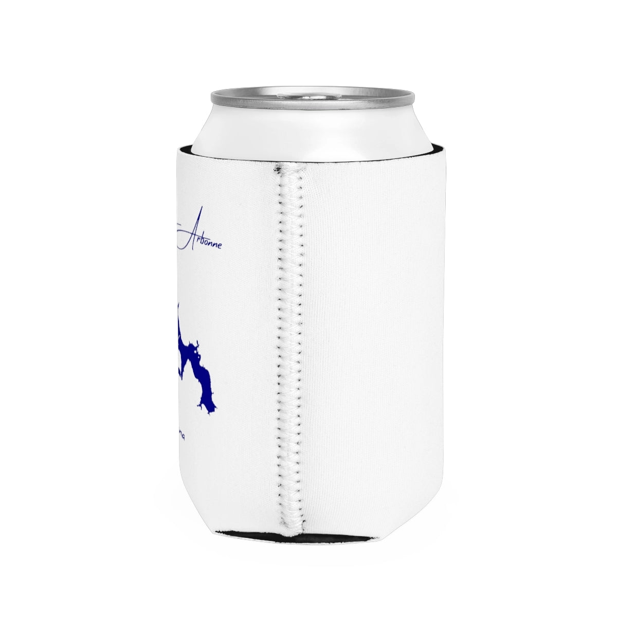 Louisiana  Lake  D'Arbonne  Can  Koozie  all  position  view  from  right  white.webp