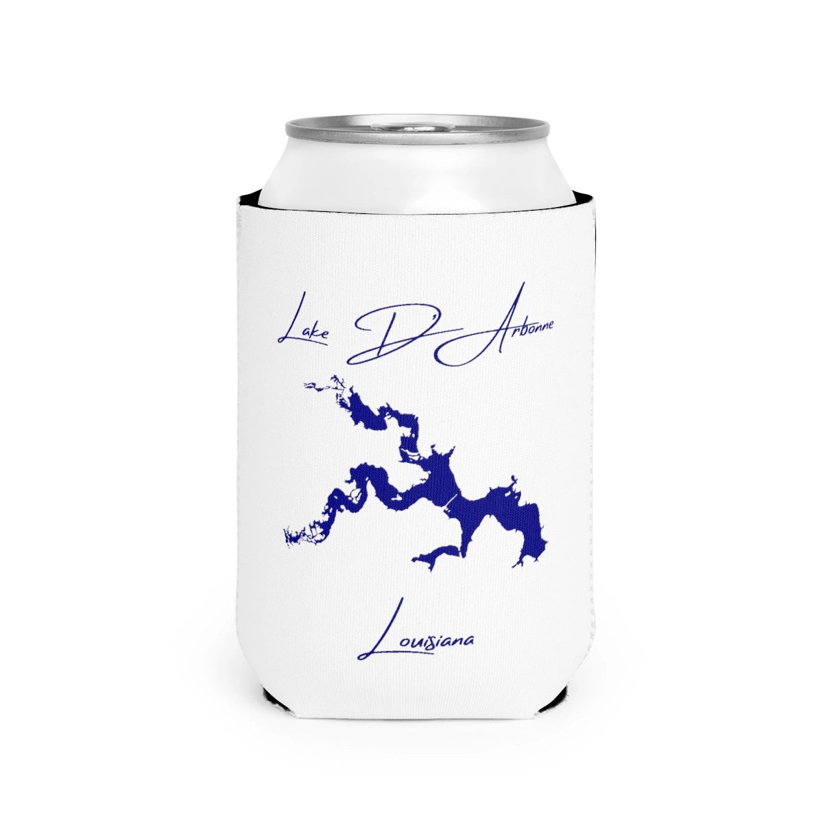Louisiana  Lake  D'Arbonne  Can  Koozie  front  position  view  from  front-2  white.webp