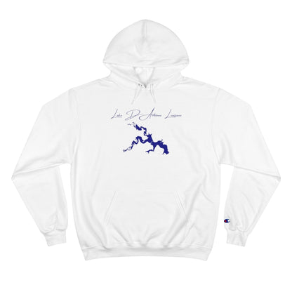 Louisiana  Lake  D'Arbonne  Hoodie  front  position  view  from  front  white.webp