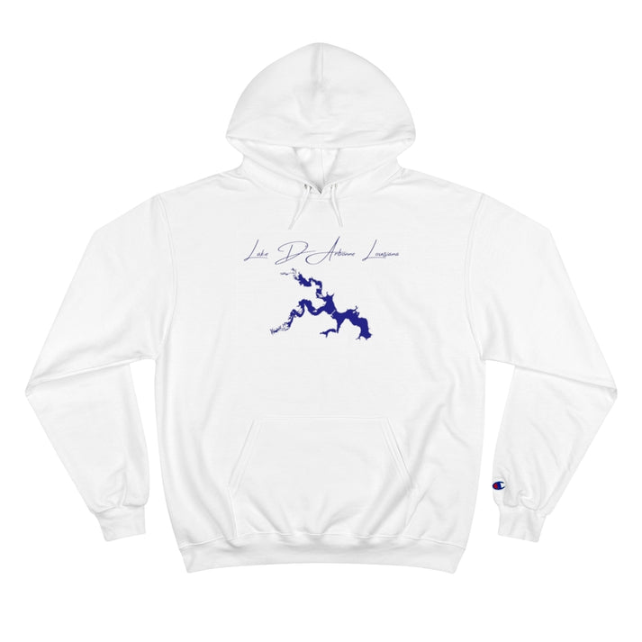 Louisiana  Lake  D'Arbonne  Hoodie  front  position  view  from  front  white.webp