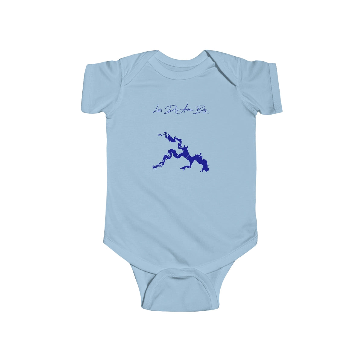 Louisiana  Lake  D'Arbonne  Onesie  front  position  view  from  front  light  blue.webp