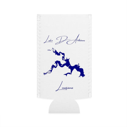 Louisiana  Lake  D'Arbonne  Slim  Can  Koozie  front  position  view  from  flat-front  white.webp