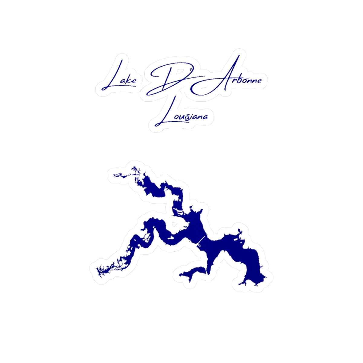 Louisiana  Lake  D'Arbonne  Vinyl  Decal  other  position  view  from  front  4  x  6.webp