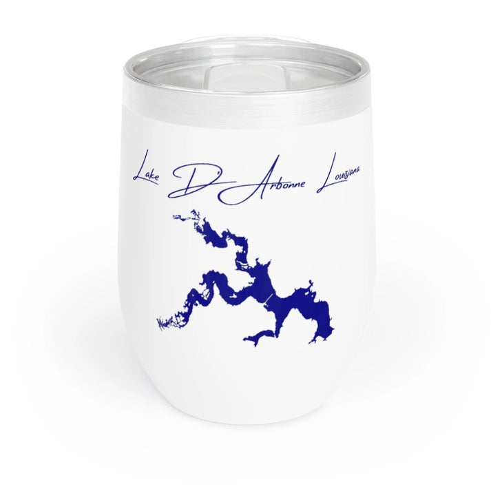 Louisiana  Lake  D'Arbonne  Wine  Tumbler  front  position  view  from  front  white.webp