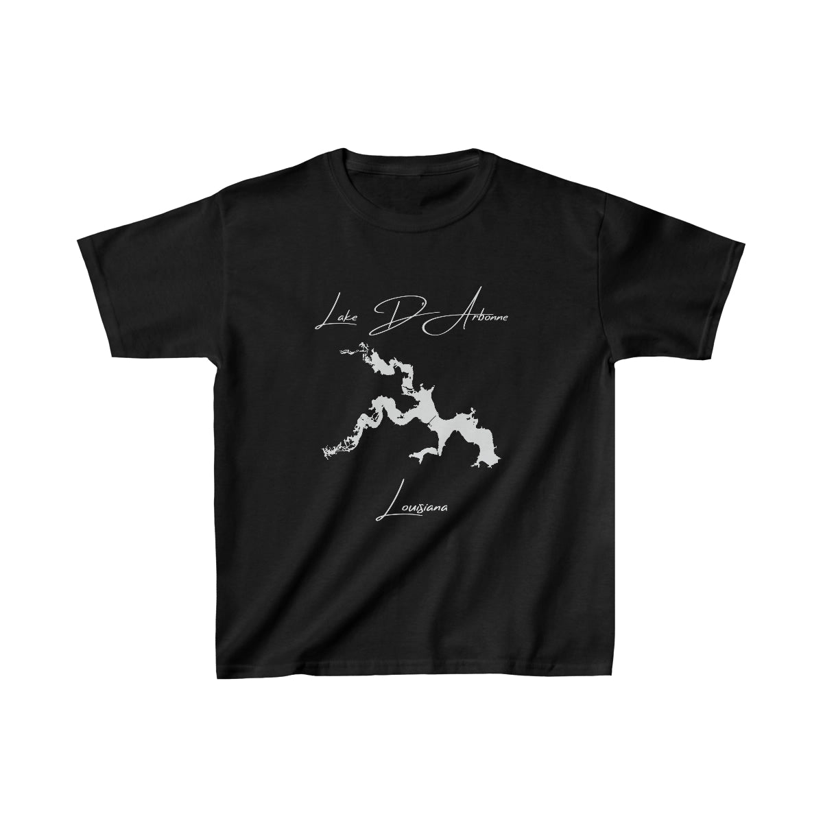 Louisiana  Lake  D'Arbonne  Youth  T-shirt  front  position  view  from  front  black.webp