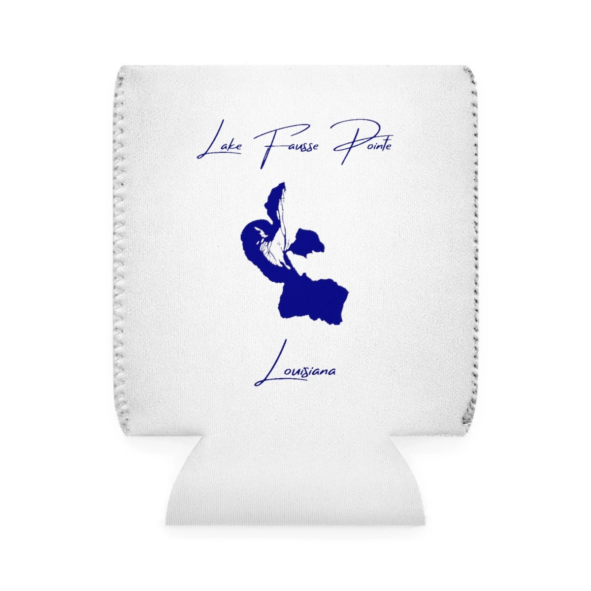 Louisiana  Lake  Fausse  Pointe  Can  Koozie  front  position  view  from  front-1  white.webp