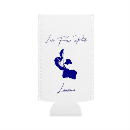Louisiana  Lake  Fausse  Pointe  Slim  Can  Koozie  front  position  view  from  flat-front  white.webp