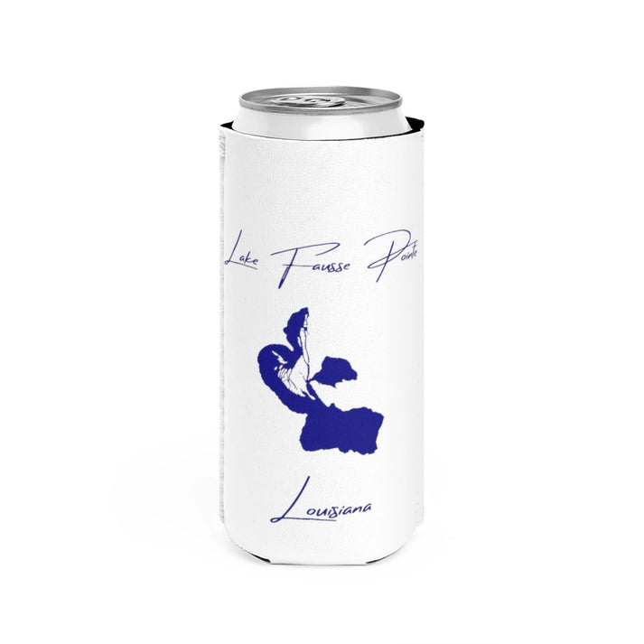 Louisiana  Lake  Fausse  Pointe  Slim  Can  Koozie  front  position  view  from  front  white.webp