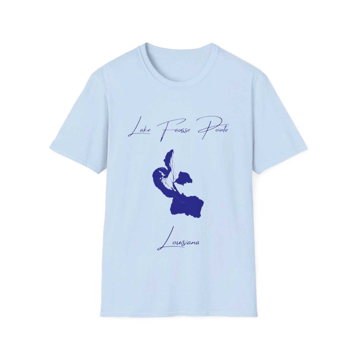 Louisiana  Lake  Fausse  Pointe  T-shirt  front  position  view  from  front  light  blue.webp