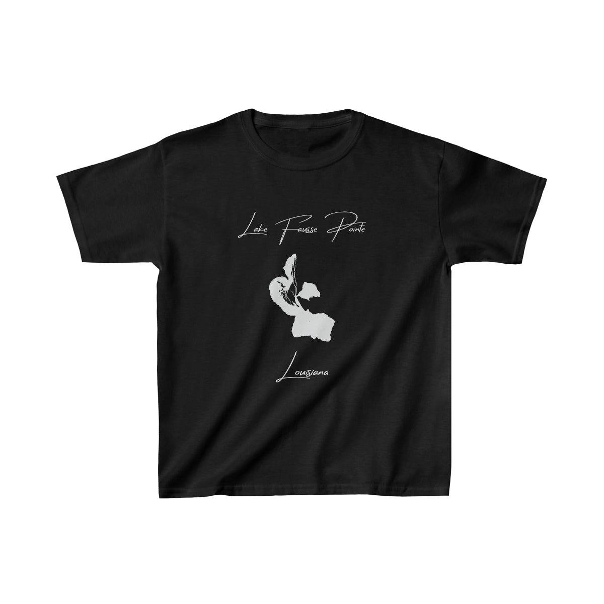 Louisiana  Lake  Fausse  Pointe  Youth  T-shirt  front  position  view  from  front  black.webp