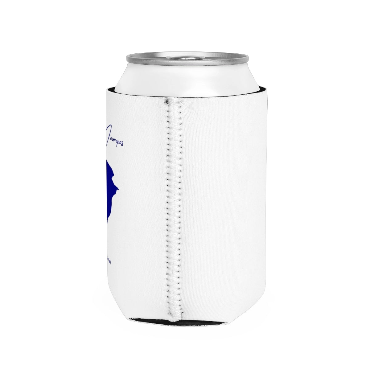 Louisiana  Lake  Maurepas  Can  Koozie  all  position  view  from  right  white.webp