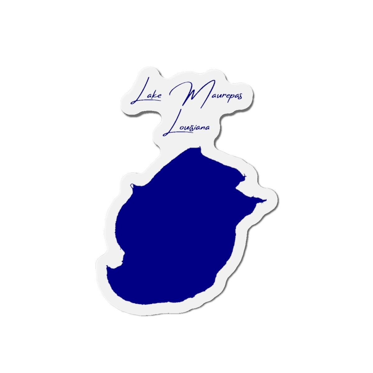 Louisiana  Lake  Maurepas  Die  Cut  Magnet  front  position  view  from  front  4  x  4.webp