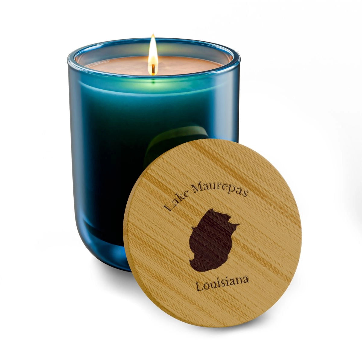 Louisiana  Lake  Maurepas  Engraved  Candle  other  position  view  from  front  deep  pacific.webp