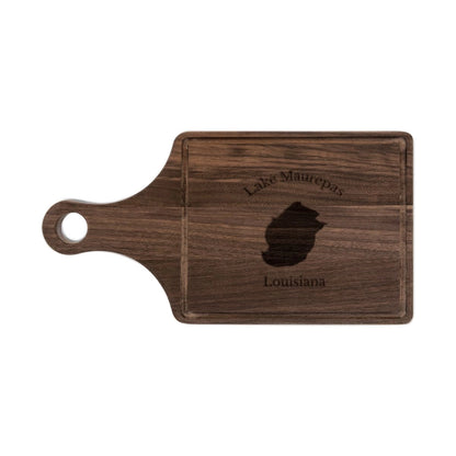 Louisiana  Lake  Maurepas  Engraved  Cutting  Board  front  position  view  from  front  walnut.webp