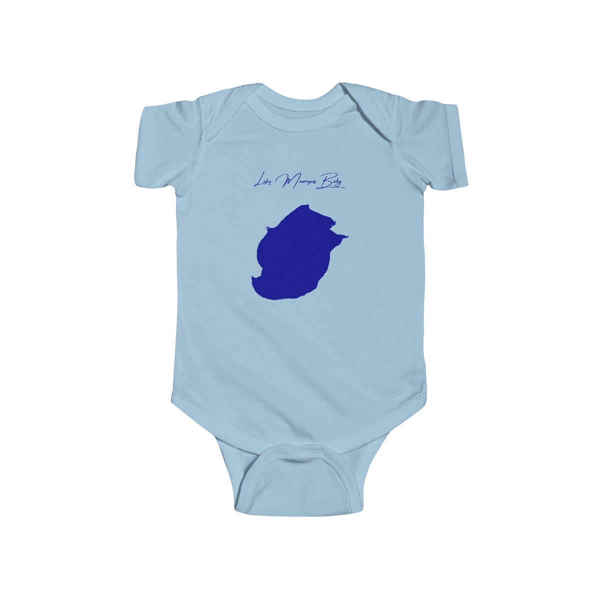 Louisiana  Lake  Maurepas  Onesie  front  position  view  from  front  light  blue.webp