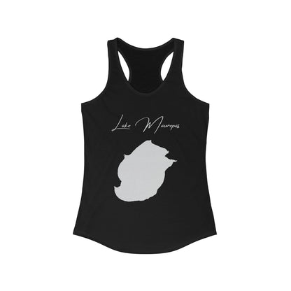 Louisiana  Lake  Maurepas  Racerback-Tank  front  position  view  from  front  solid  black.webp