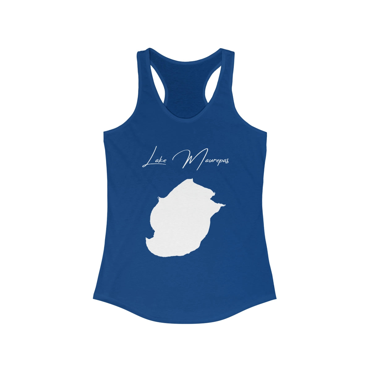 Louisiana  Lake  Maurepas  Racerback-Tank  front  position  view  from  front  solid  royal.webp