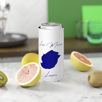 Louisiana  Lake  Maurepas  Slim  Can  Koozie  front  position  view  from  context-2  white.webp