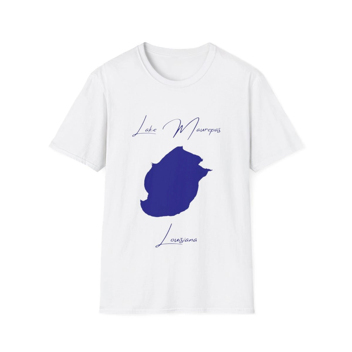 Louisiana  Lake  Maurepas  T-shirt  front  position  view  from  front  white.webp