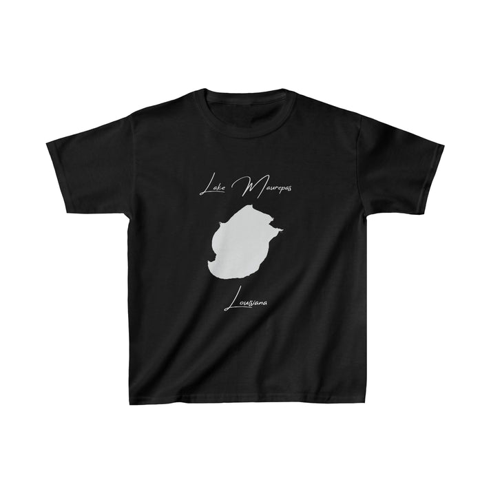 Louisiana  Lake  Maurepas  Youth  T-shirt  front  position  view  from  front  black.webp