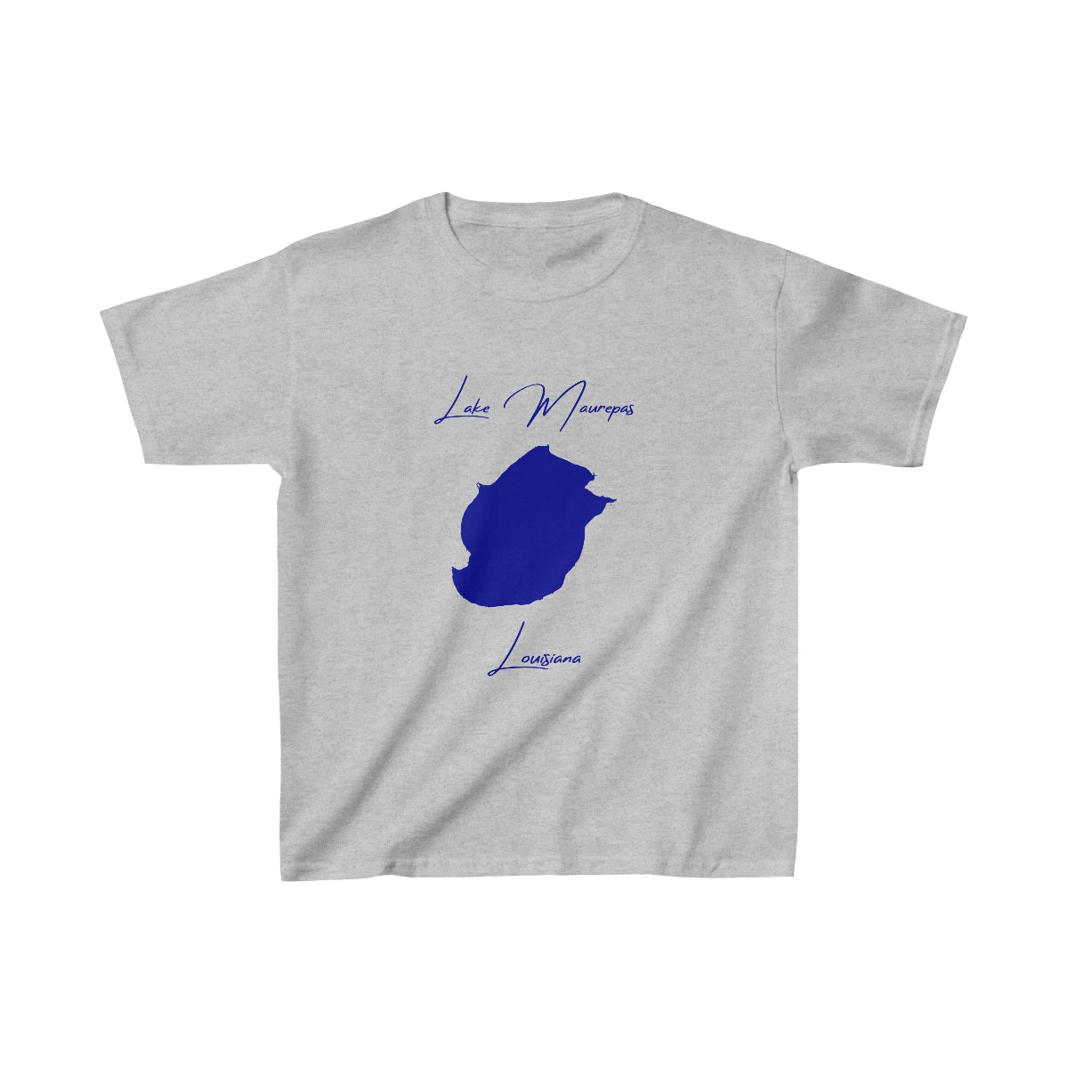 Louisiana  Lake  Maurepas  Youth  T-shirt  front  position  view  from  front  sport  grey.webp