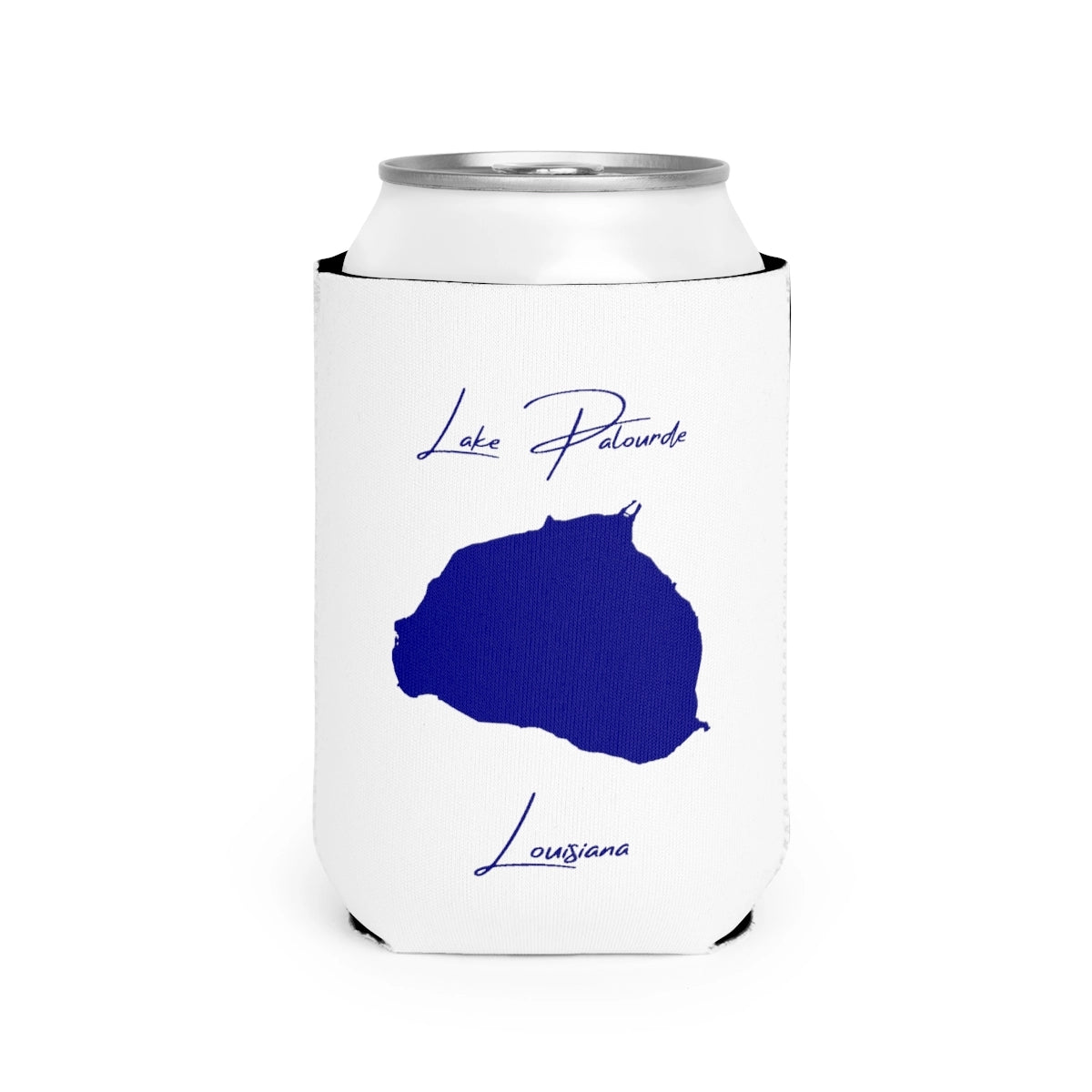 Louisiana  Lake  Palourde  Can  Koozie  front  position  view  from  front-2  white.webp