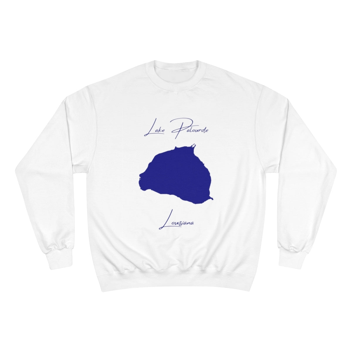 Louisiana  Lake  Palourde  Sweatshirt  front  position  view  from  front  white.webp