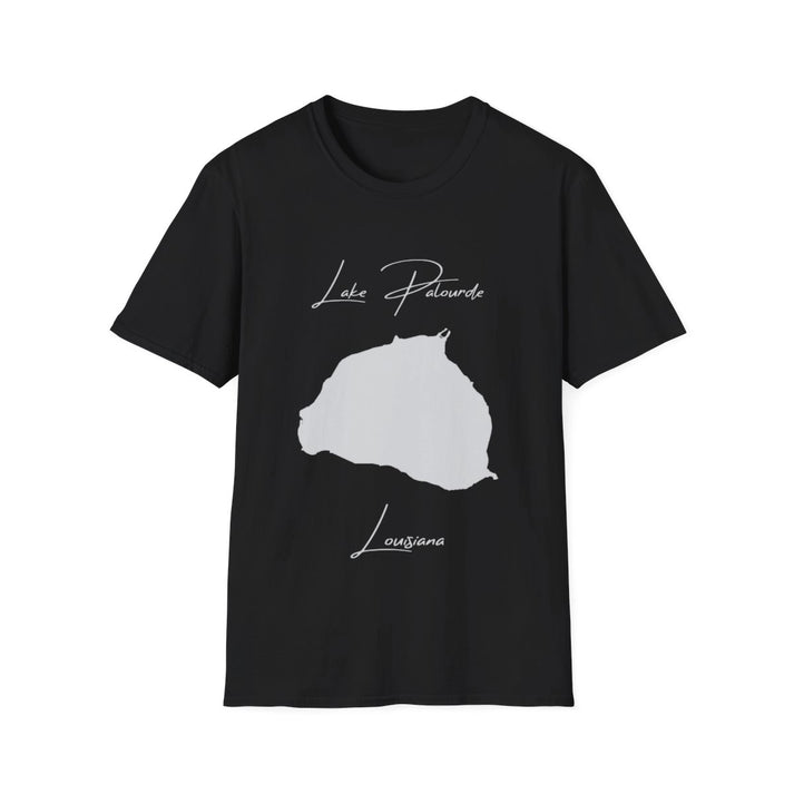 Louisiana  Lake  Palourde  T-shirt  front  position  view  from  front  black.webp