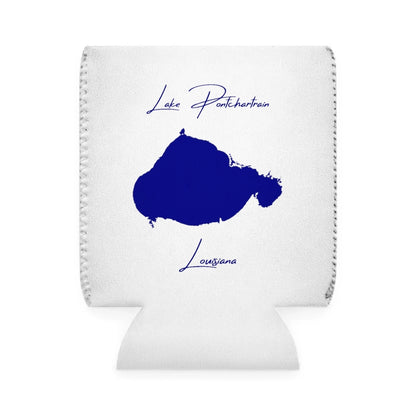 Louisiana  Lake  Pontchartrain  Can  Koozie  front  position  view  from  front-1  white.webp