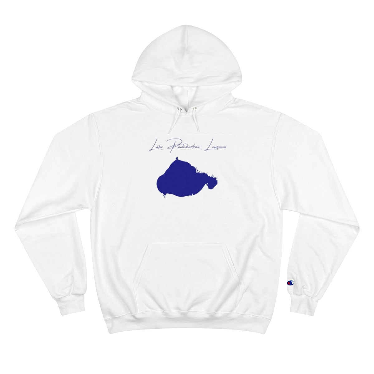 Louisiana  Lake  Pontchartrain  Hoodie  front  position  view  from  front  white.webp
