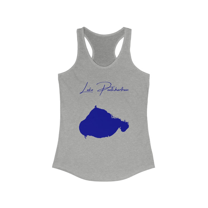 Louisiana  Lake  Pontchartrain  Racerback-Tank  front  position  view  from  front  heather  grey.webp