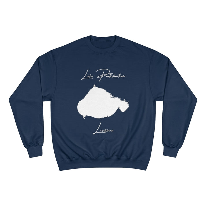 Louisiana  Lake  Pontchartrain  Sweatshirt  front  position  view  from  front  navy.webp