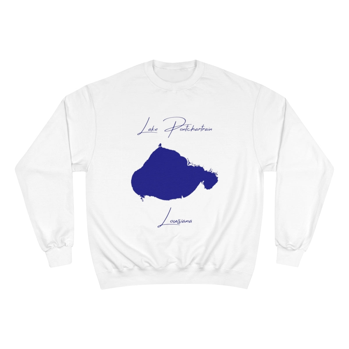 Louisiana  Lake  Pontchartrain  Sweatshirt  front  position  view  from  front  white.webp