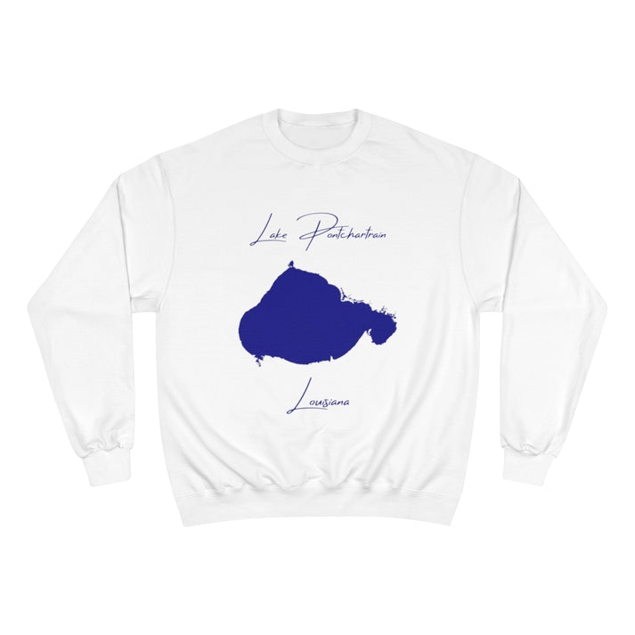 Louisiana  Lake  Pontchartrain  Sweatshirt  front  position  view  from  front  white.webp
