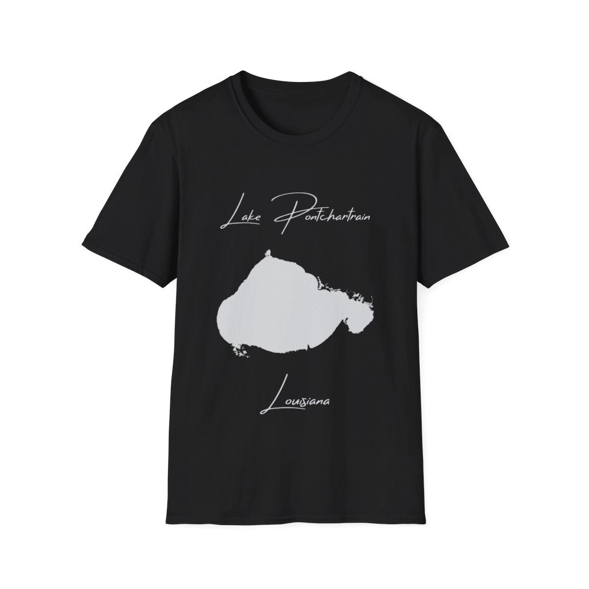 Louisiana  Lake  Pontchartrain  T-shirt  front  position  view  from  front  black.webp