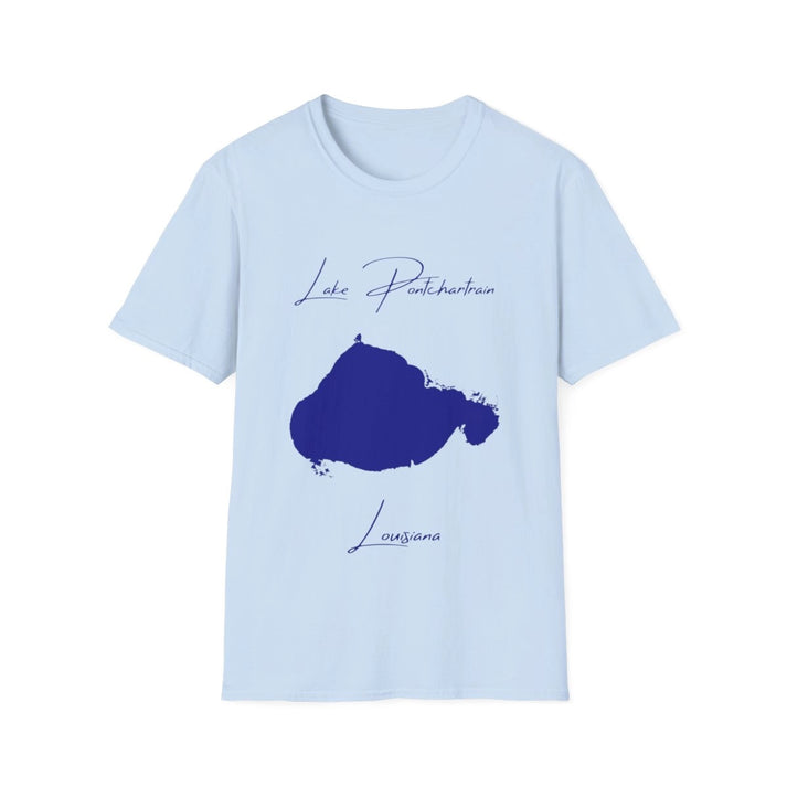 Louisiana  Lake  Pontchartrain  T-shirt  front  position  view  from  front  light  blue.webp