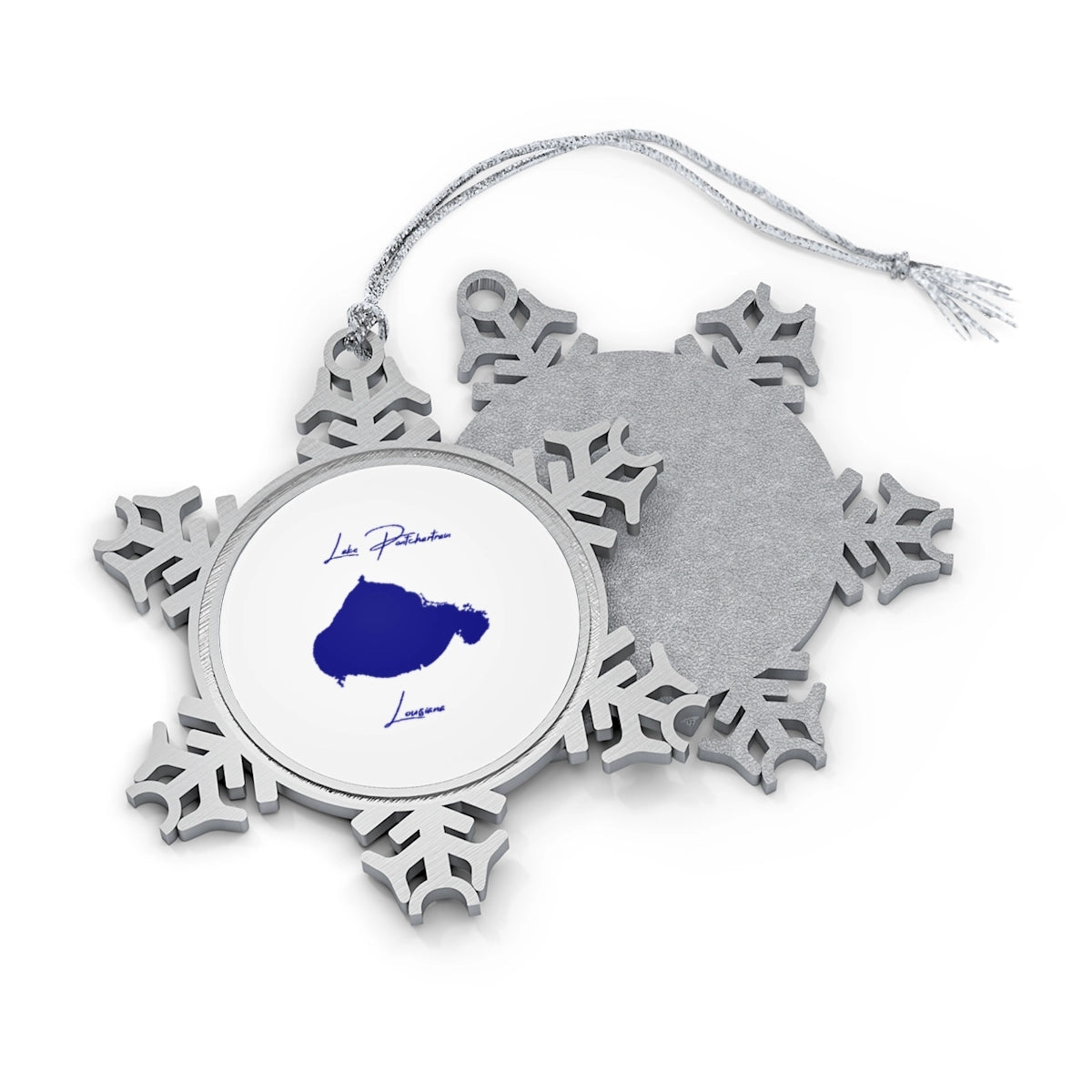 Louisiana  Lake  Pontchartrain  XMAS  Ornament  front  position  view  from  front-and-back  one  size.webp