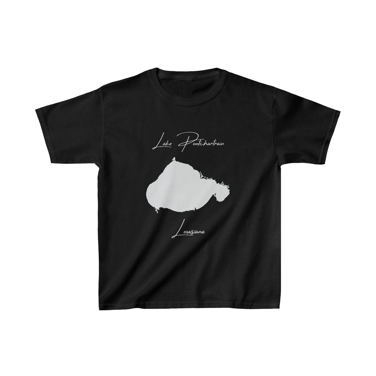 Louisiana  Lake  Pontchartrain  Youth  T-shirt  front  position  view  from  front  black.webp