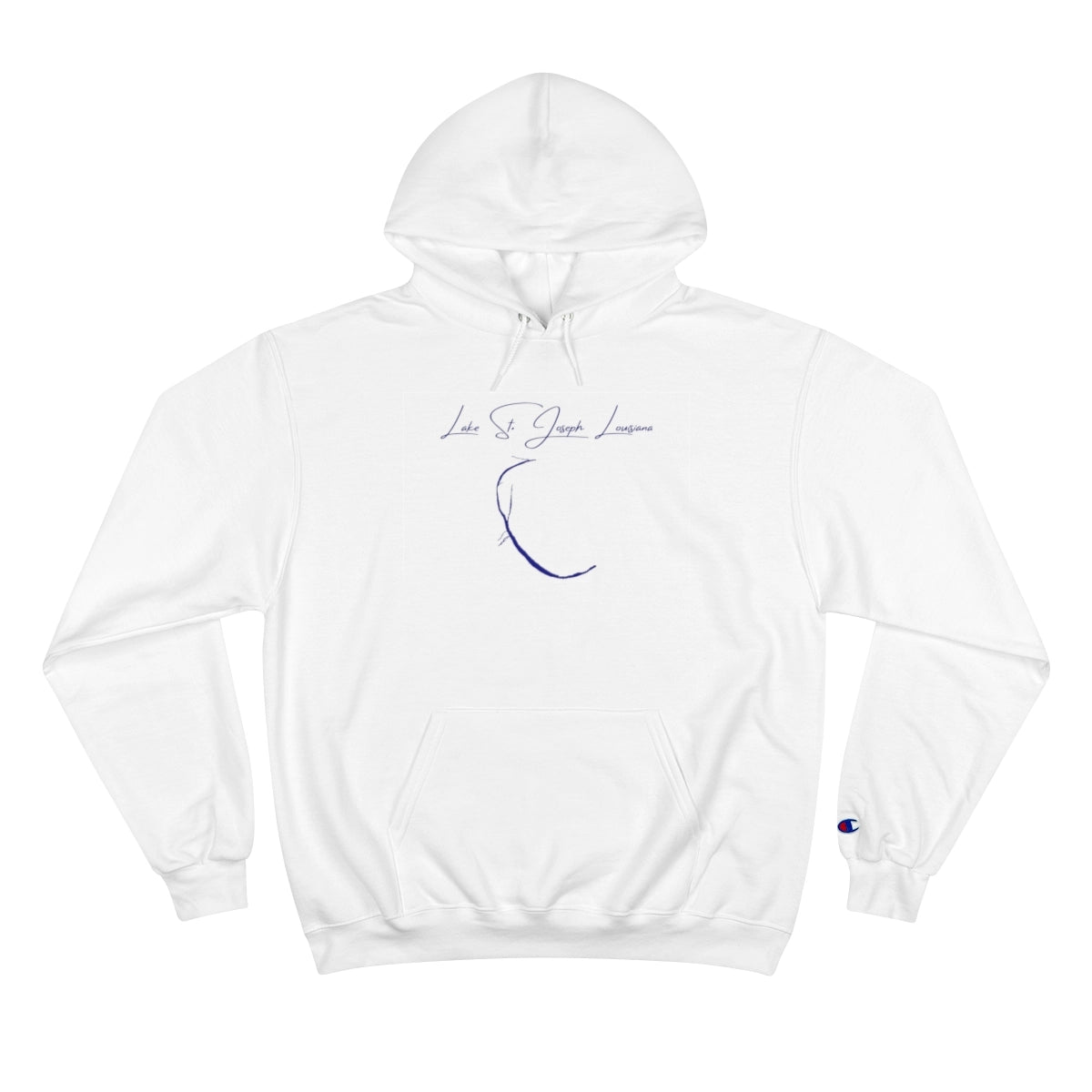 Louisiana  Lake  St.  Joseph  Hoodie  front  position  view  from  front  white.webp