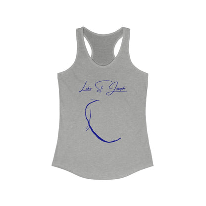 Louisiana  Lake  St.  Joseph  Racerback-Tank  front  position  view  from  front  heather  grey.webp
