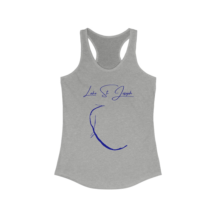 Louisiana  Lake  St.  Joseph  Racerback-Tank  front  position  view  from  front  heather  grey.webp