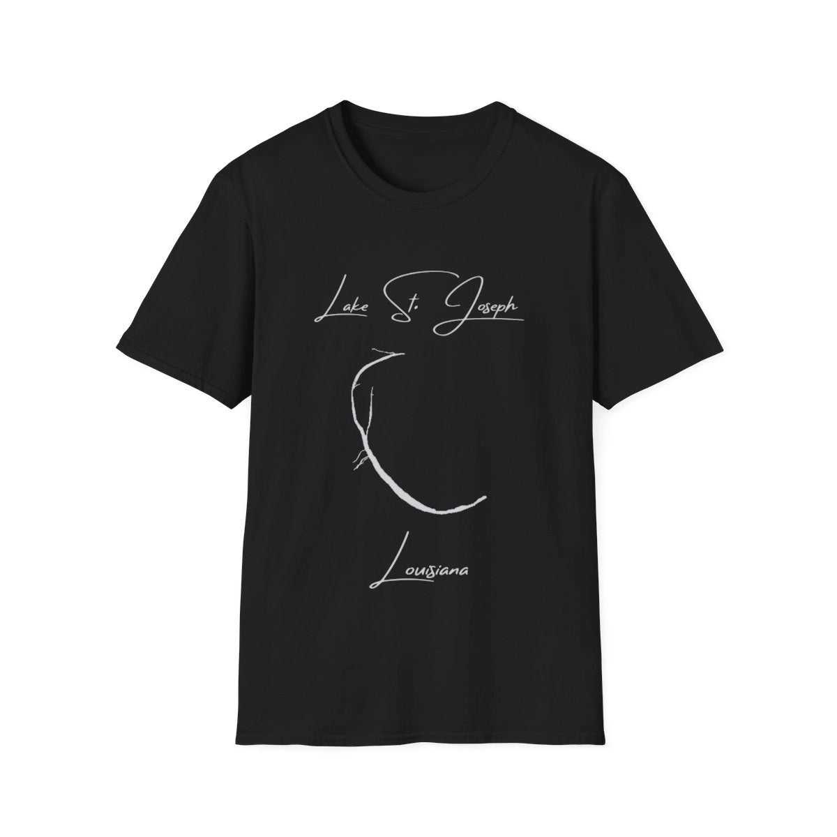 Louisiana  Lake  St.  Joseph  T-shirt  front  position  view  from  front  black.webp