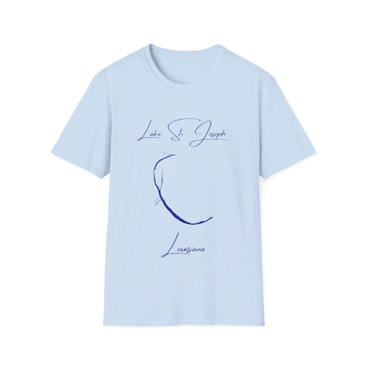 Louisiana  Lake  St.  Joseph  T-shirt  front  position  view  from  front  light  blue.webp